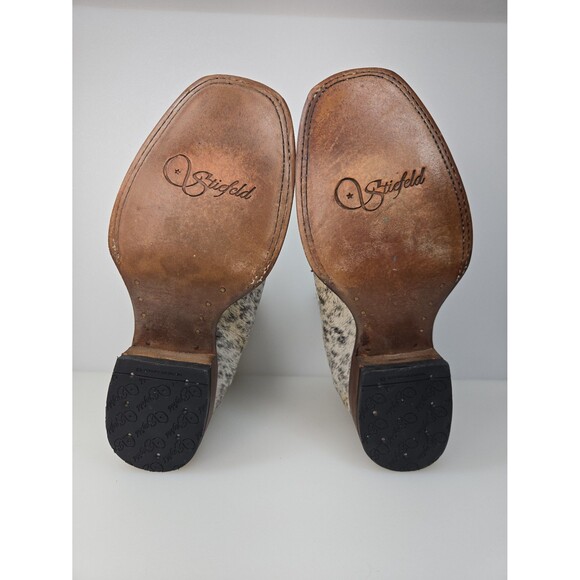 Stiefeld Boots -The Aurora Cowhide Boots White Black Snip Toe Size 6.5 Cowboy - Picture 7 of 12